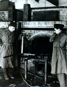Crematorium, Dachau concentration camp, Bavaria, Germany, c1945. Creator: Unknown
