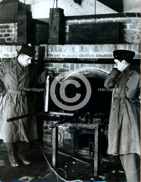 Crematorium, Dachau concentration camp, Bavaria, Germany, c1945. Creator: Unknown.