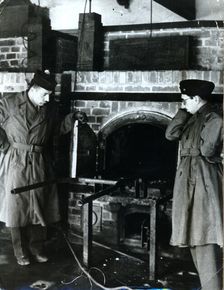 Crematorium, Dachau concentration camp, Bavaria, Germany, c1945