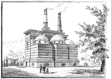 Crematorium, Pere la Chaise cemetery, Paris, 1888. Creator: Unknown