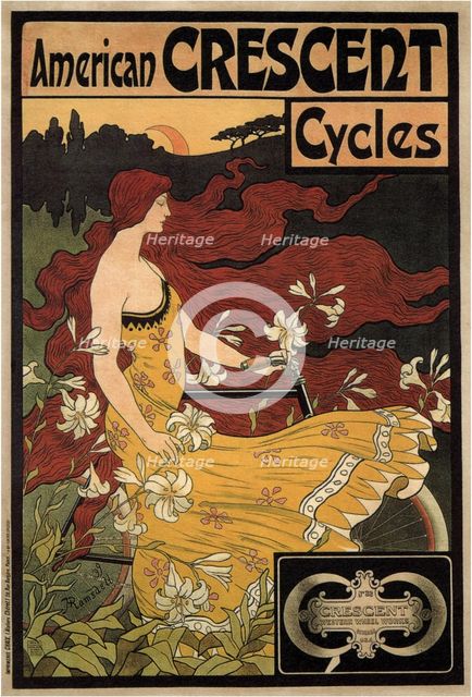 Crescent Cycles, 1899. Artist: Ramsdell, Frederick Winthrop (1865-1915)