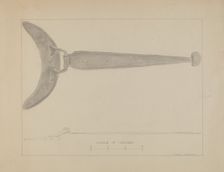 Crescent - Butted Strap Hinge, c. 1936. Creator: Donald Streeter