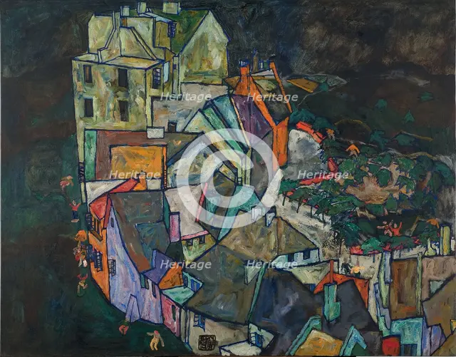 Crescent of Houses III. Artist: Schiele, Egon (1890–1918)