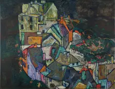Crescent of Houses III. Artist: Schiele, Egon (1890–1918)