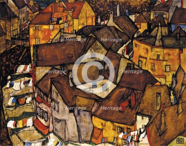 Crescent of Houses, Krumau (The Small City V), 1915.