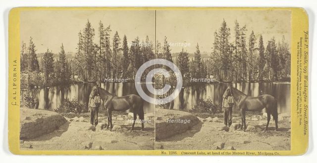 Crescent Lake, at head of the Merced River, Mariposa Co., 1870. Creator: John P. Soule.
