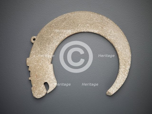 Crescent-shaped pendant in the form of a dragon, Eastern Zhou dynasty, 5th-4th century BCE. Creator: Unknown.
