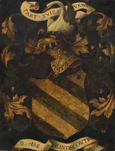 Crested Coat of Arms [reverse], 1543. Creator: Antwerp 16th Century