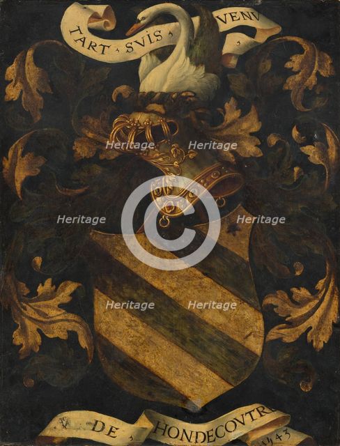 Crested Coat of Arms [reverse], 1543. Creator: Antwerp 16th Century.
