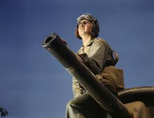 Crewman of an M-3 tank, Ft. Knox, Ky., 1942. Creator: Alfred T Palmer