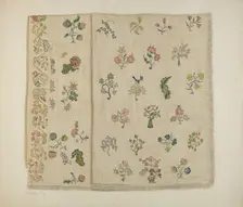 Crewel Embroidered Bedspread, c. 1941. Creator: Suzanne Roy