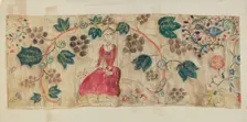 Crewel Embroidered Valance, c. 1936. Creator: Lawrence Peterson