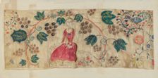 Crewel Embroidered Valance, c. 1936. Creator: Lawrence Peterson