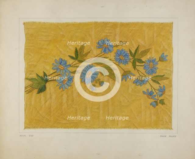Crewel embroidery, 1935/1942. Creator: Frank Maurer.