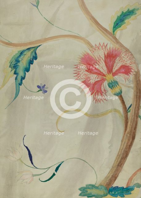 Crewel Embroidery, 1935/1942. Creator: Helen D. Bashian.