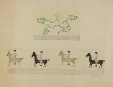 Crewel Embroidery, 1935/1942. Creator: John Oster