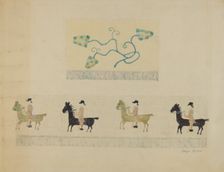 Crewel Embroidery, 1935/1942. Creator: John Oster