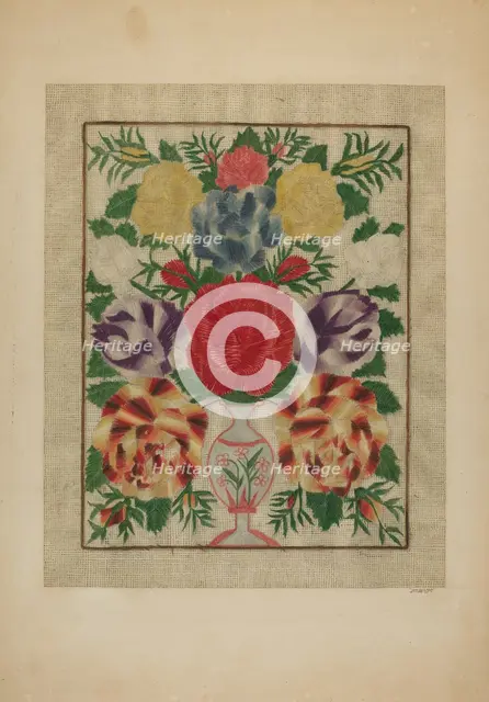 Crewel Embroidery, 1939. Creator: John Wilkes.