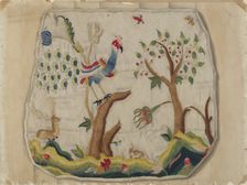 Crewel Embroidery Chair Seat, c. 1936. Creator: Eleanor Cunningham