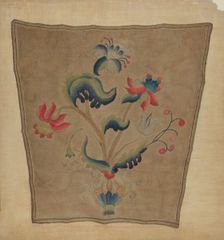 Crewel Embroidery Chair Piece, c. 1937. Creator: Lawrence Peterson