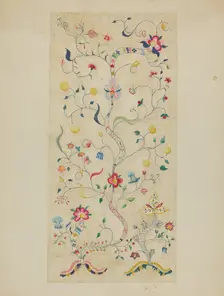 Crewel Embroidery, c. 1936. Creator: Fanchon Larzelere