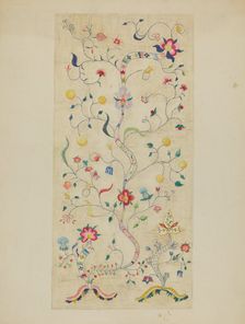 Crewel Embroidery, c. 1936. Creator: Fanchon Larzelere