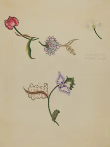 Crewel Embroidery, c. 1936. Creator: Fanchon Larzelere