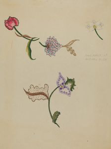 Crewel Embroidery, c. 1936. Creator: Fanchon Larzelere