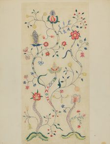 Crewel Embroidery, c. 1936. Creator: Fanchon Larzelere
