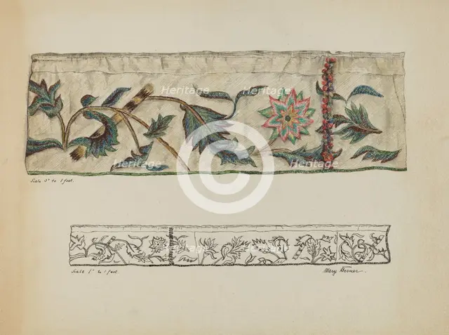 Crewel Embroidery, c. 1936. Creator: Mary Berner.