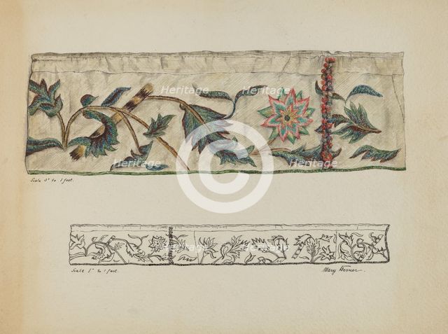 Crewel Embroidery, c. 1936. Creator: Mary Berner.