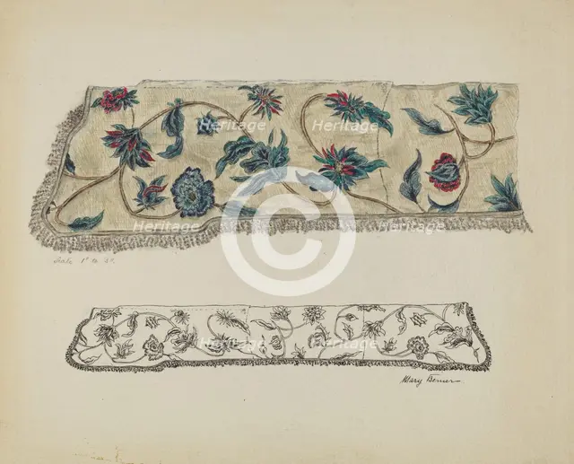 Crewel Embroidery, c. 1936. Creator: Mary Berner.