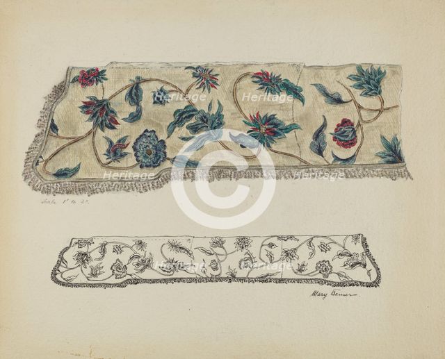 Crewel Embroidery, c. 1936. Creator: Mary Berner.