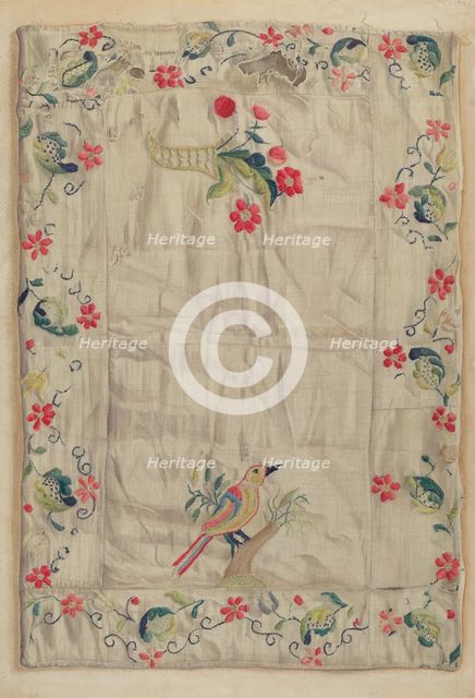 Crewel Embroidery, c. 1937. Creator: Helen E. Gilman.