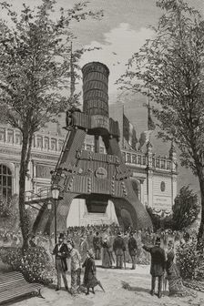 Creusot Steam Hammer presented by the Creusot factory at the Trocadero...Paris Exposition, 1878. Creator: Unknown
