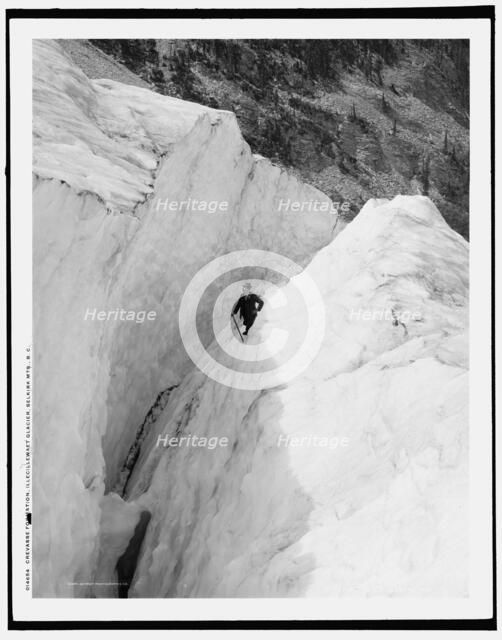 Crevasse formation, Illecillewaet Glacier, Selkirk Mts., B.C., c1902. Creator: Unknown.