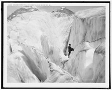 Crevasse formation, Illecillewaet Glacier, Selkirk Mts., B.C., c1902. Creator: Unknown