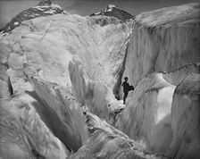 Crevasse formation in Illecillewaet Glacier, Selkirk Mountains, B.C., c1902. Creator: Unknown