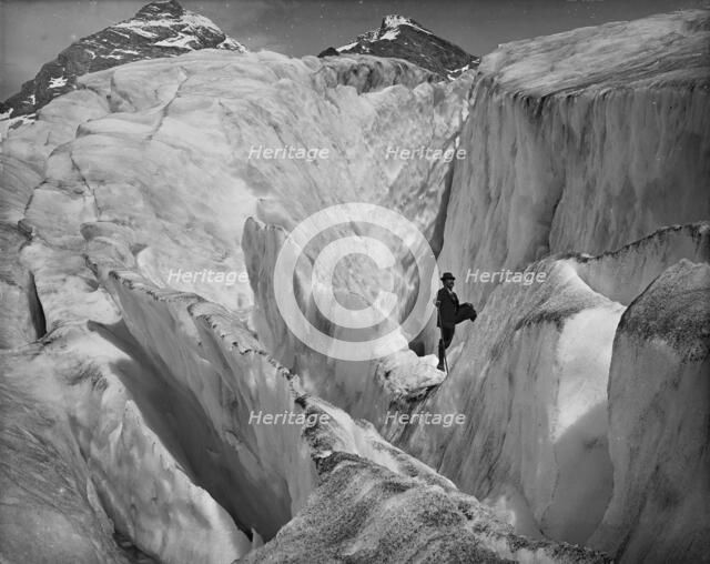 Crevasse formation in Illecillewaet Glacier, Selkirk Mountains, B.C., c1902. Creator: Unknown.