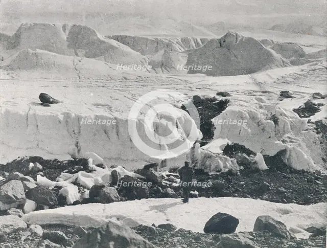 'Crevassed Ice at Entrance to Priestley Glacier', c1911, (1913). Artist: G Murray Levick.