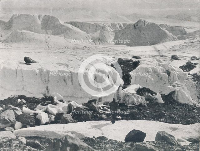 'Crevassed Ice at Entrance to Priestley Glacier', c1911, (1913). Artist: G Murray Levick.