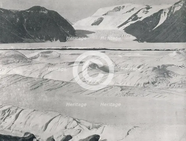 'Crevassed Ice at Entrance to Priestley Glacier', c1911, (1913). Artist: G Murray Levick.