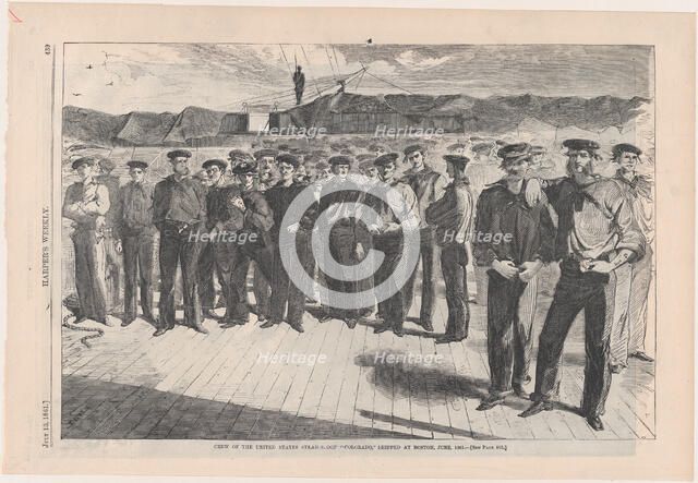 Crew of U.S. Steamsloop 'Colorado' (Harper's Weekly, Vol. V), July 13, 1861. Creator: Anon.