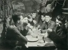 Crew of a British submarine in the mess room, World War II, 1945. Creator: Unknown