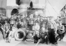Crew of SS Grosser Kurfu¨rst, Bremen, between c1910 and c1915. Creator: Bain News Service