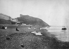 Criccieth - View of the Beach and the Castle 1895