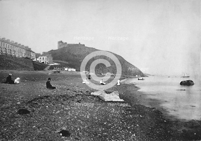 'Criccieth - View of the Beach and the Castle', 1895. Artist: Unknown.