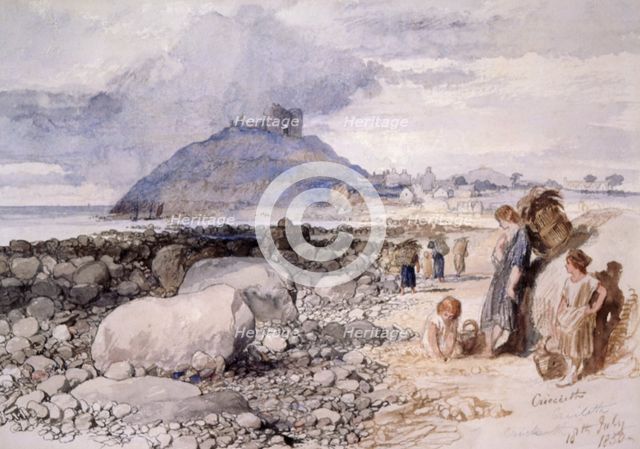 'Criccieth', Wales, 1850.   Artist: Sir John Gilbert