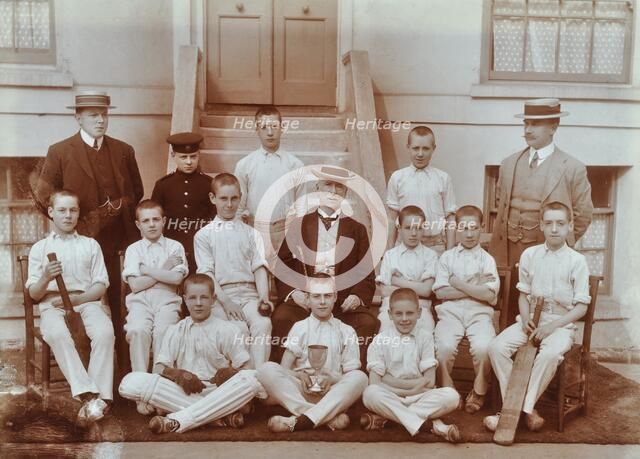 Cricket team at the Boys Home Industrial School, London, 1900. Artist: Unknown.