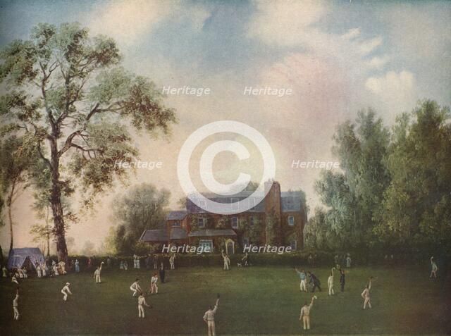 'Cricket at Gads Hill Place, Rochester', c1868. Artist: Unknown.